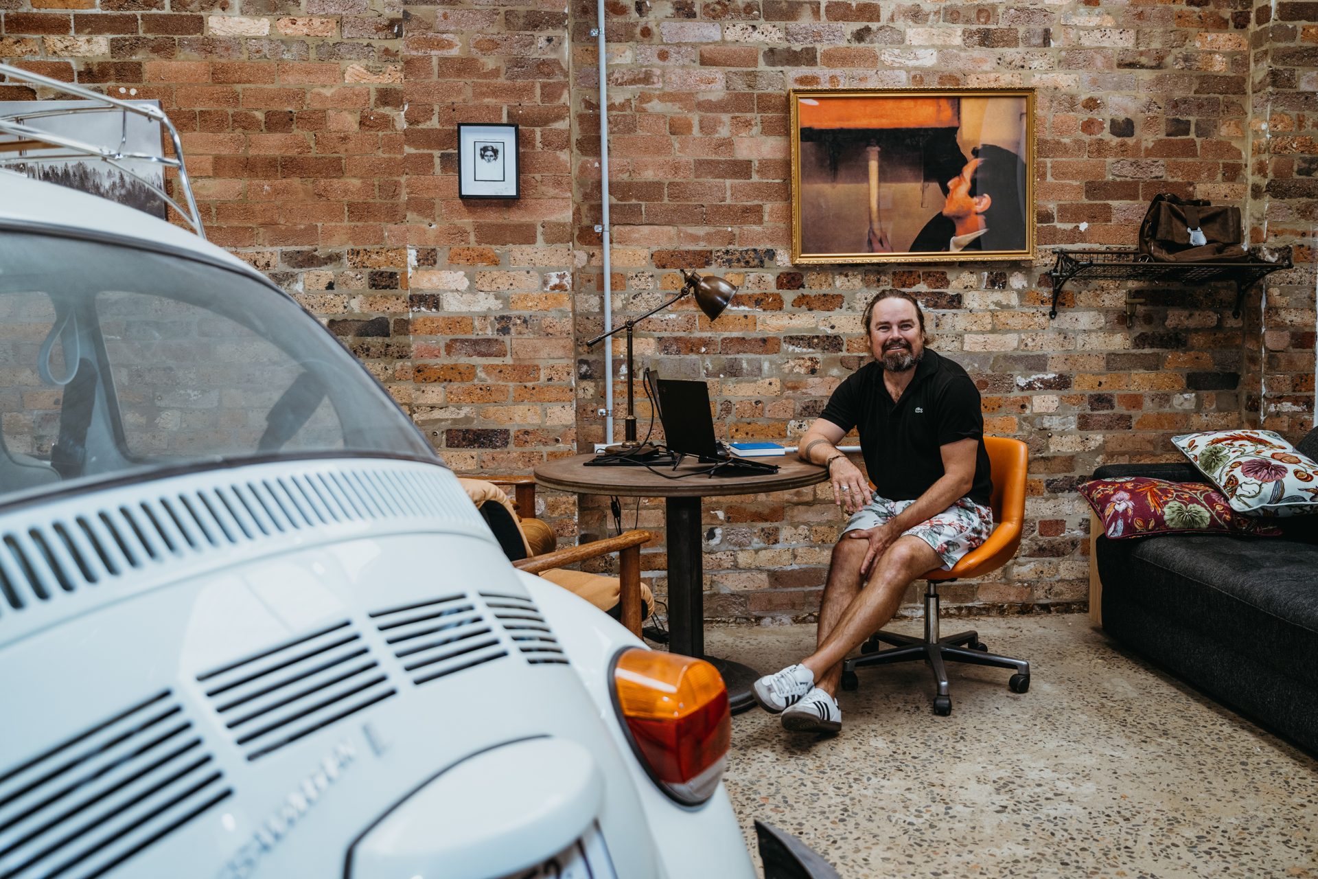 Dave at his desk working on vehicle sourcing